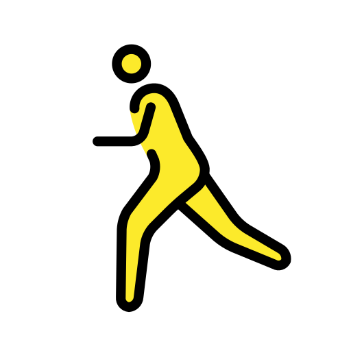 Мужчина бежит для OpenMoji 15.1
