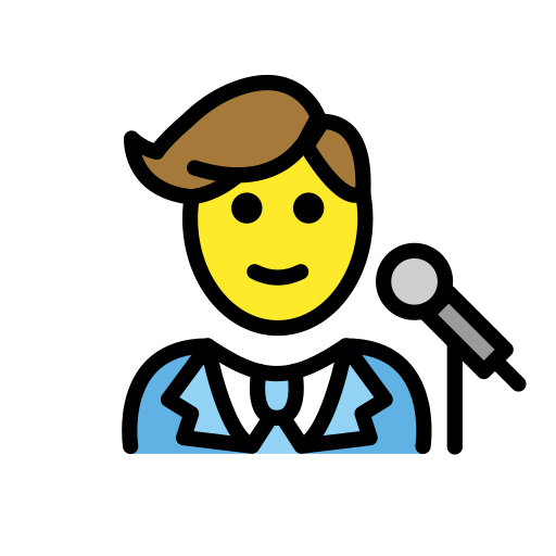 Мужчина-певец для OpenMoji 15.1