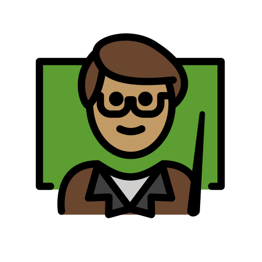 Учитель: середній тон шкіри для OpenMoji 15.1