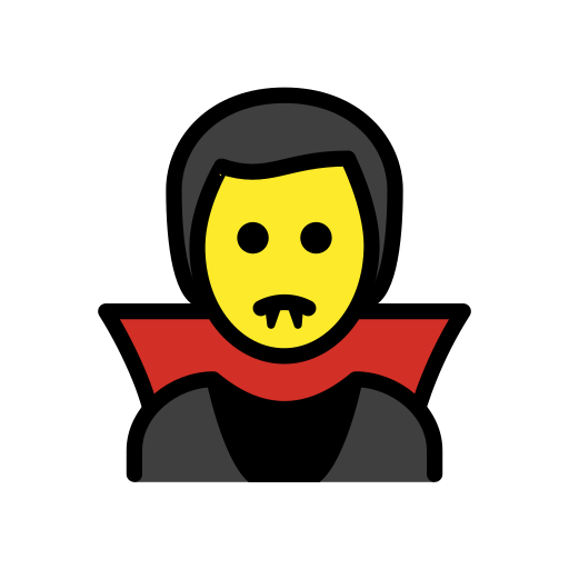 Мужчина-вампир для OpenMoji 15.1