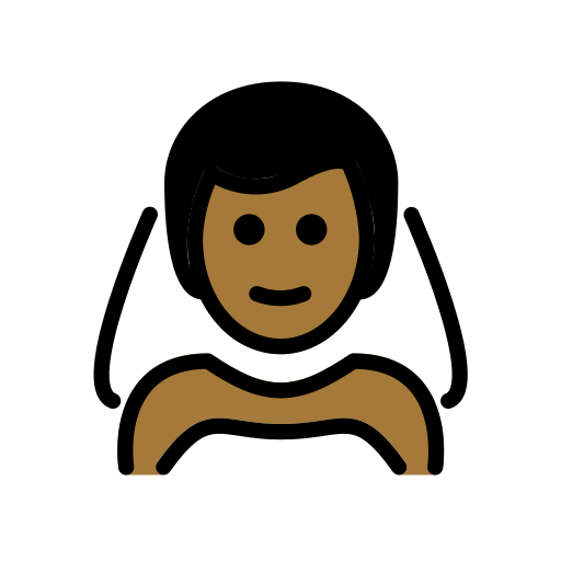 Мужчина в фате: темный тон кожи для OpenMoji 15.1