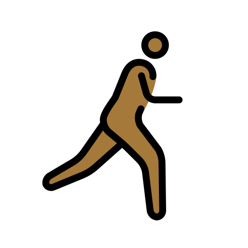 Мужчина бежит вправо: средне-темный тон кожи для OpenMoji 15.1