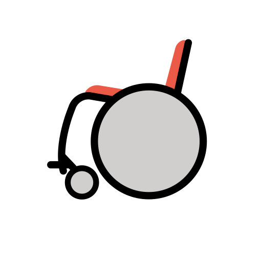 Крісло-коляска з ручним приводом для OpenMoji 15.1