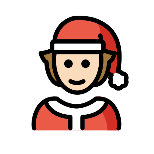 Санта: дуже світлий тон шкіри для OpenMoji 15.1