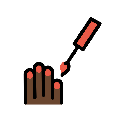 Манікюр: дуже темний тон шкіри для OpenMoji 15.1