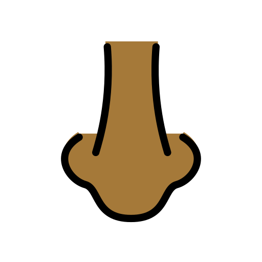 Нос: темный тон кожи для OpenMoji 15.1