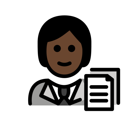Офісний працівник: дуже темний тон шкіри для OpenMoji 15.1