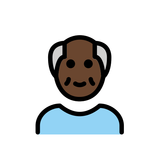 Старший чоловік: дуже темний тон шкіри для OpenMoji 15.1