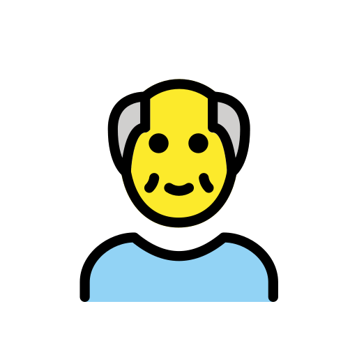 Літній чоловік для OpenMoji 15.1