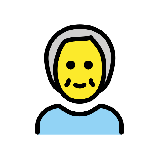 Пожилой человек для OpenMoji 15.1