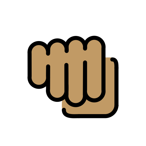 Кулак: середній тон шкіри для OpenMoji 15.1