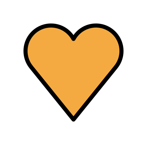 Оранжевое сердце для OpenMoji 15.1