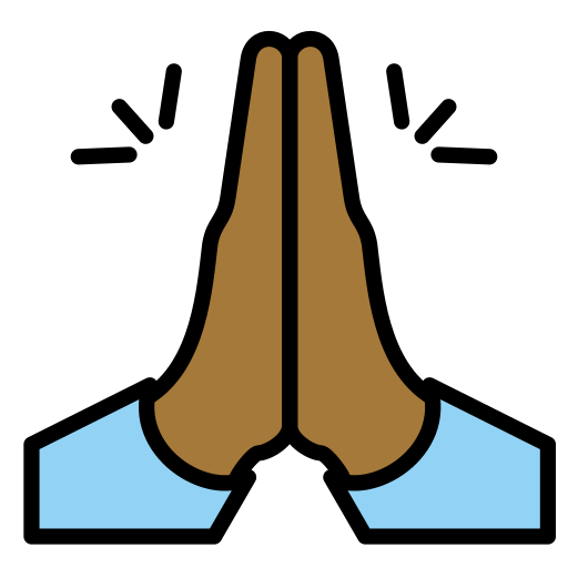 Долоні човником: темний тон шкіри для OpenMoji 15.1