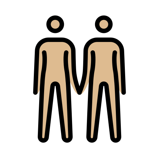 Люди, що тримаються за руки: світлий тон шкіри для OpenMoji 15.1