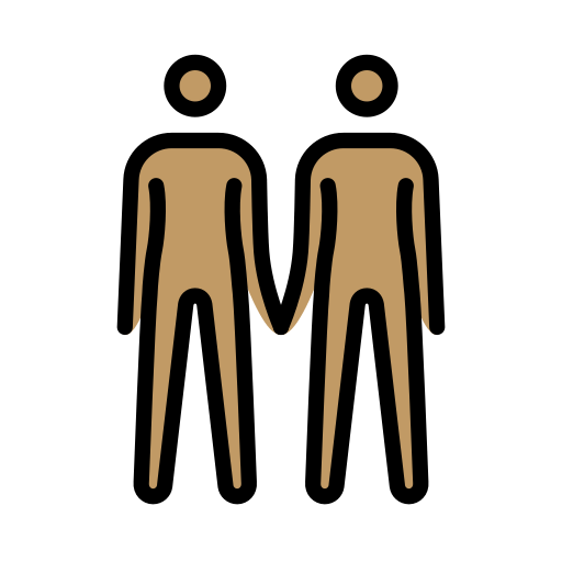 Люди, що тримаються за руки: середній тон шкіри для OpenMoji 15.1