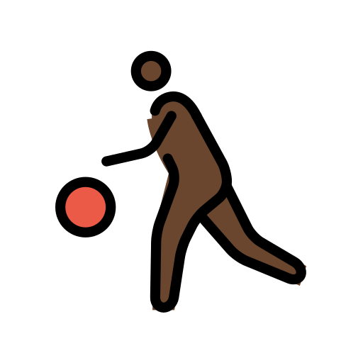 Баскетболист: очень темный тон кожи для OpenMoji 15.1