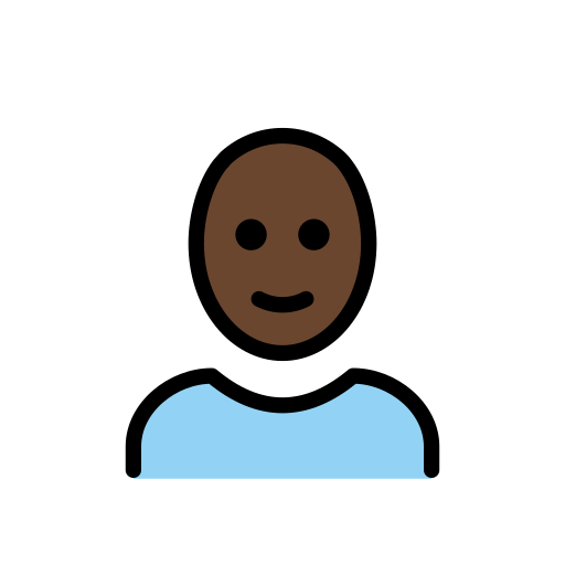 Взрослый: очень темный тон кожи без волос для OpenMoji 15.1