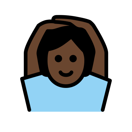 Людина за: дуже темний тон шкіри для OpenMoji 15.1