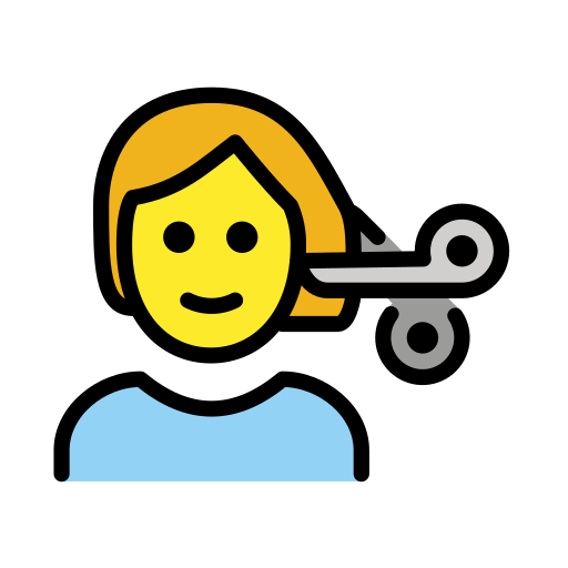 Людина у перукаря для OpenMoji 15.1