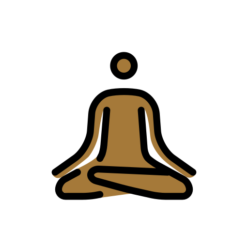 Людина в позі лотоса: темний тон шкіри для OpenMoji 15.1