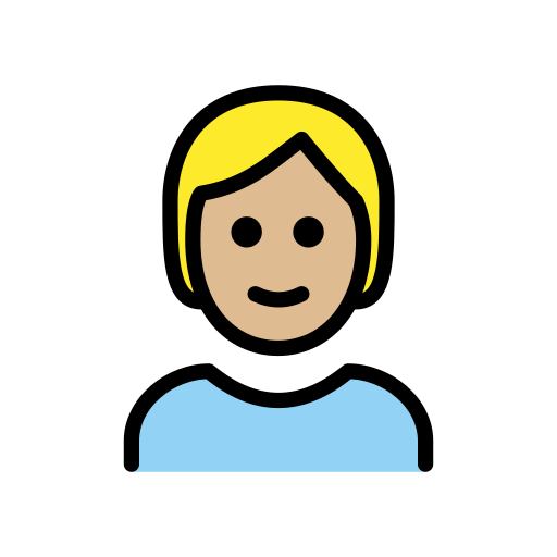 Взрослый: светлый тон кожи для OpenMoji 15.1