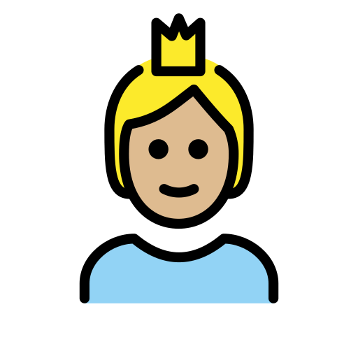 Людина з короною: світлий тон шкіри для OpenMoji 15.1