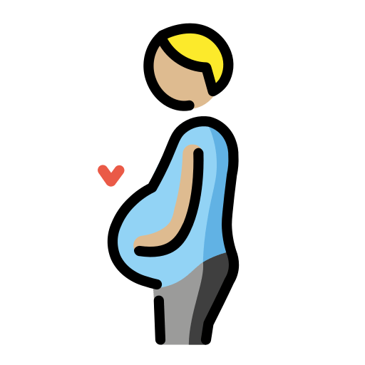 Pregnant Man: Medium-Light Skin Tone для OpenMoji 15.1