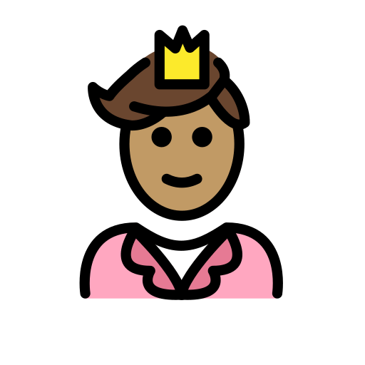 Принц: средний тон кожи для OpenMoji 15.1