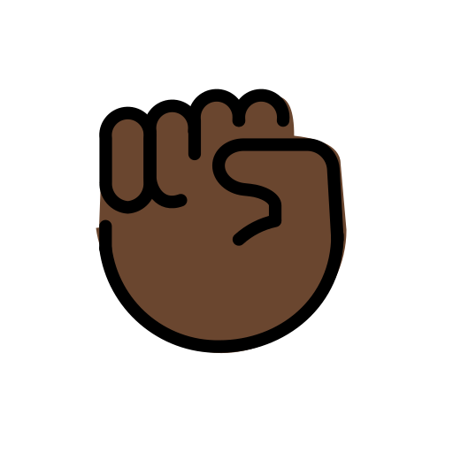 Піднятий кулак: дуже темний тон шкіри для OpenMoji 15.1