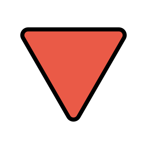 Трикутник вершиною вниз для OpenMoji 15.1