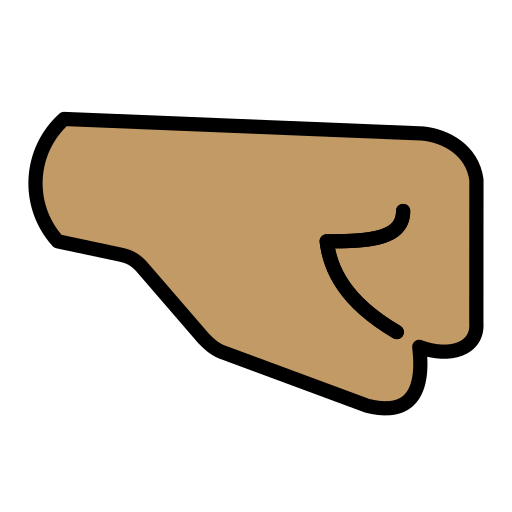 Кулак вправо: середній тон шкіри для OpenMoji 15.1