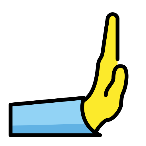 Толкающая рука вправо для OpenMoji 15.1