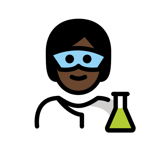 Вчений: дуже темний тон шкіри для OpenMoji 15.1