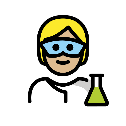 Вчений: світлий тон шкіри для OpenMoji 15.1