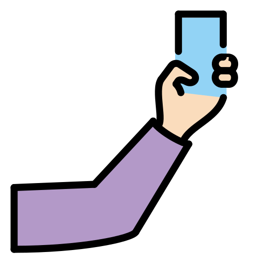 Селфі: дуже світлий тон шкіри для OpenMoji 15.1