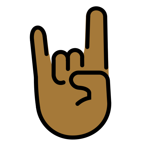 Рокерський жест: темний тон шкіри для OpenMoji 15.1