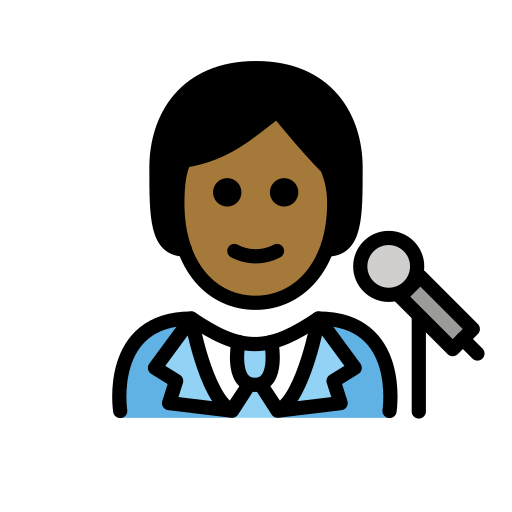 Співак: темний тон шкіри для OpenMoji 15.1