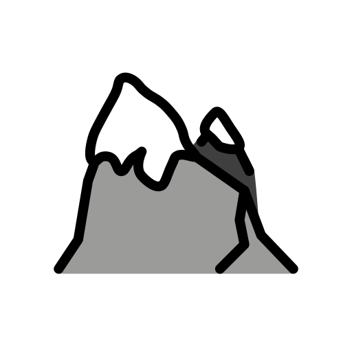 Гора зі сніговою шапкою для OpenMoji 15.1