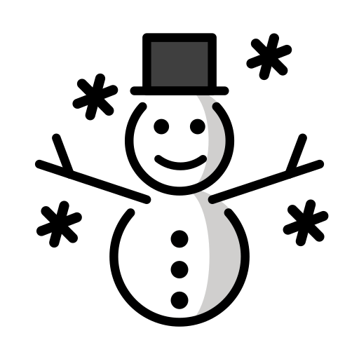 Сніговик під снігом для OpenMoji 15.1