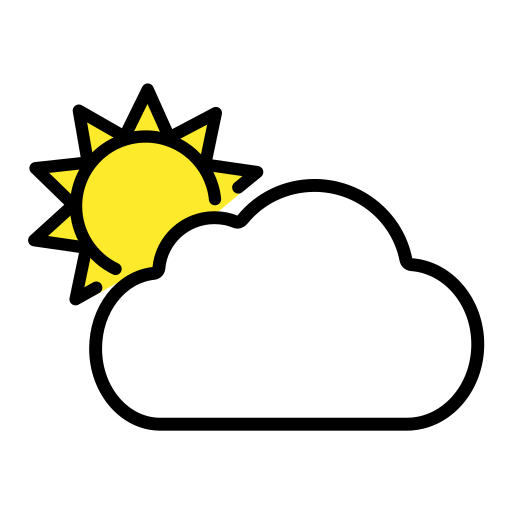 Солнце за облаком для OpenMoji 15.1