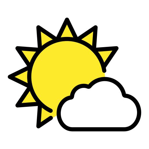 Сонце за хмаркою для OpenMoji 15.1