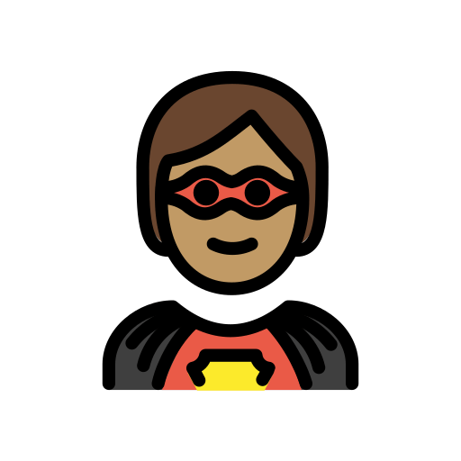 Супергерой: середній тон шкіри для OpenMoji 15.1