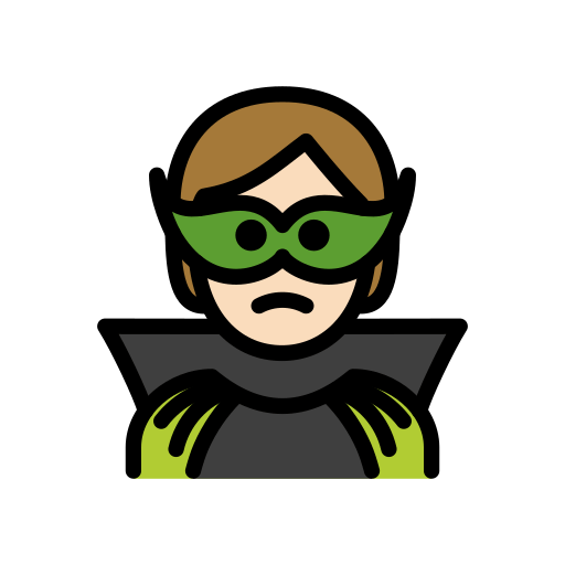 Суперлиходій: дуже світлий тон шкіри для OpenMoji 15.1