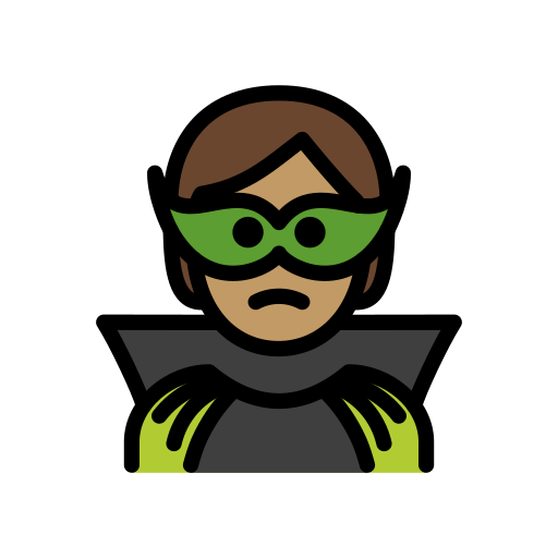 Суперлиходій: середній тон шкіри для OpenMoji 15.1