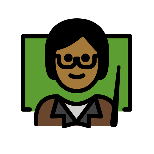 Педагог: темный тон кожи для OpenMoji 15.1
