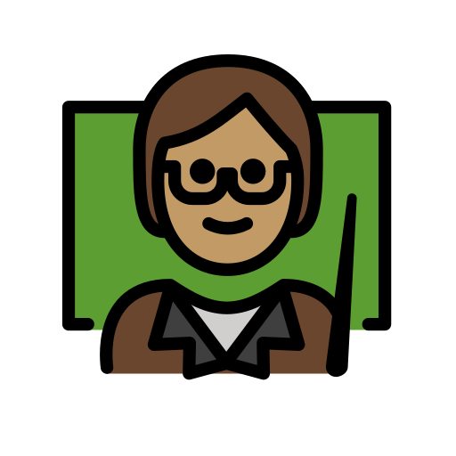 Педагог: средний тон кожи для OpenMoji 15.1