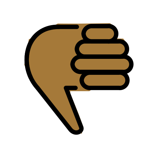Большой палец вниз: темный тон кожи для OpenMoji 15.1