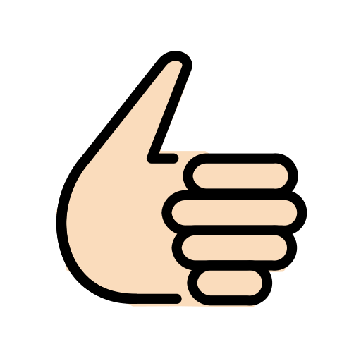 Великий палець вгору: дуже світлий тон шкіри для OpenMoji 15.1