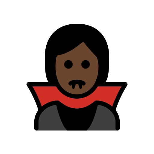 Вампір: дуже темний тон шкіри для OpenMoji 15.1