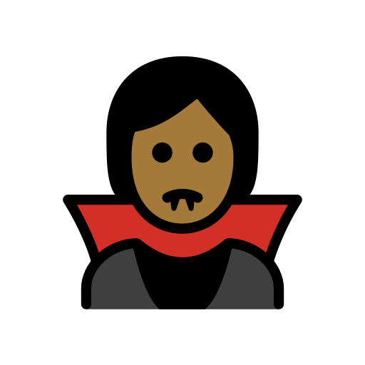 Вампир: темный тон кожи для OpenMoji 15.1